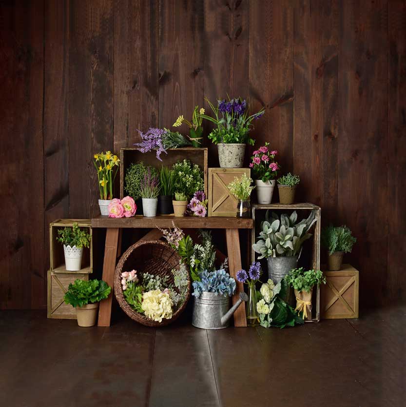 Kate Frühlings Blumenkisten hintergrund für Fotografie Entworfen durch Mandy Ringe Photography - Kate Backdrop.de