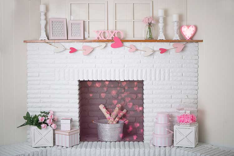 Kate Valentinstag Wand Geschenk Blume Fenster Hintergrund für Fotografie von Erin Larkins - Kate Backdrop.de