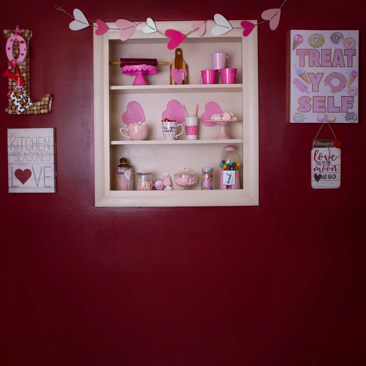 Kate Valentinstag Wand Liebe Tasse Frühling Hintergrund für Fotografie von Erin Larkins - Kate Backdrop.de