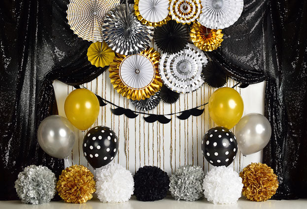 Kate gelb weiß schwarz Geburtstag Neugeborene Hintergrund von Mandy Ringe Photography - Kate Backdrop.de