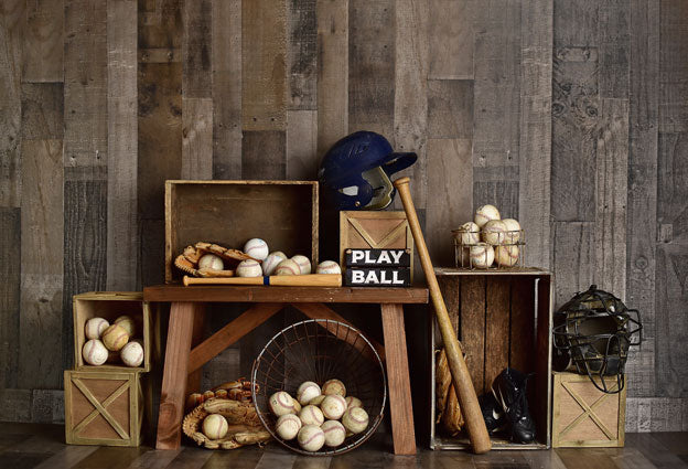 Kate Weinlese Baseball Sport Hintergrund entworfen von Mandy Ringe Photography - Kate Backdrop.de