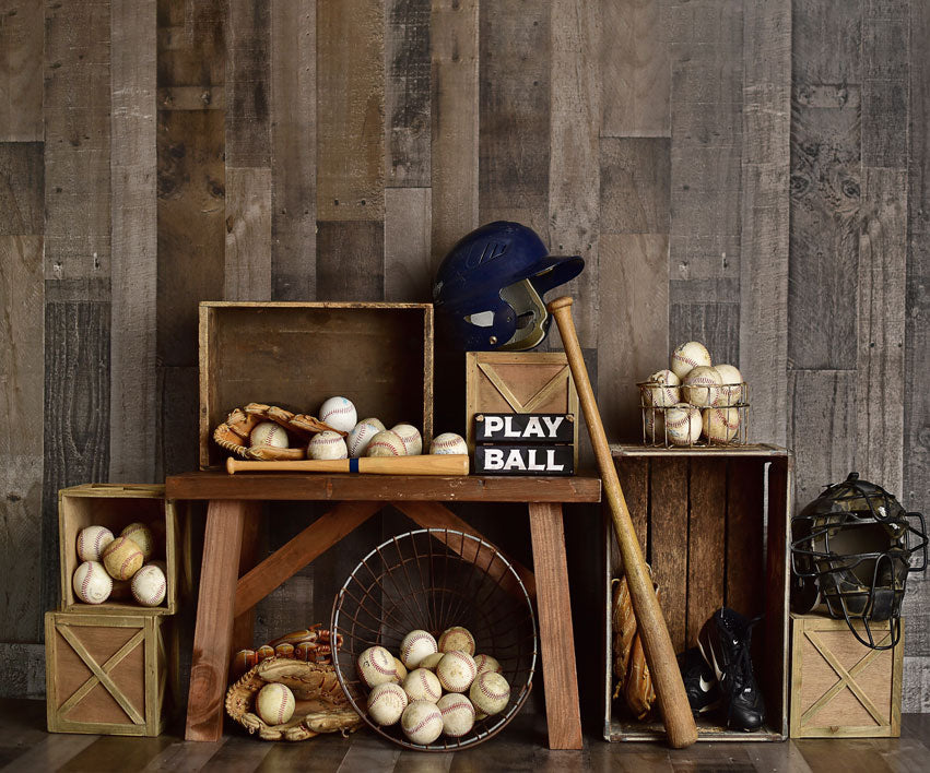 Kate Weinlese Baseball Sport Hintergrund entworfen von Mandy Ringe Photography - Kate Backdrop.de