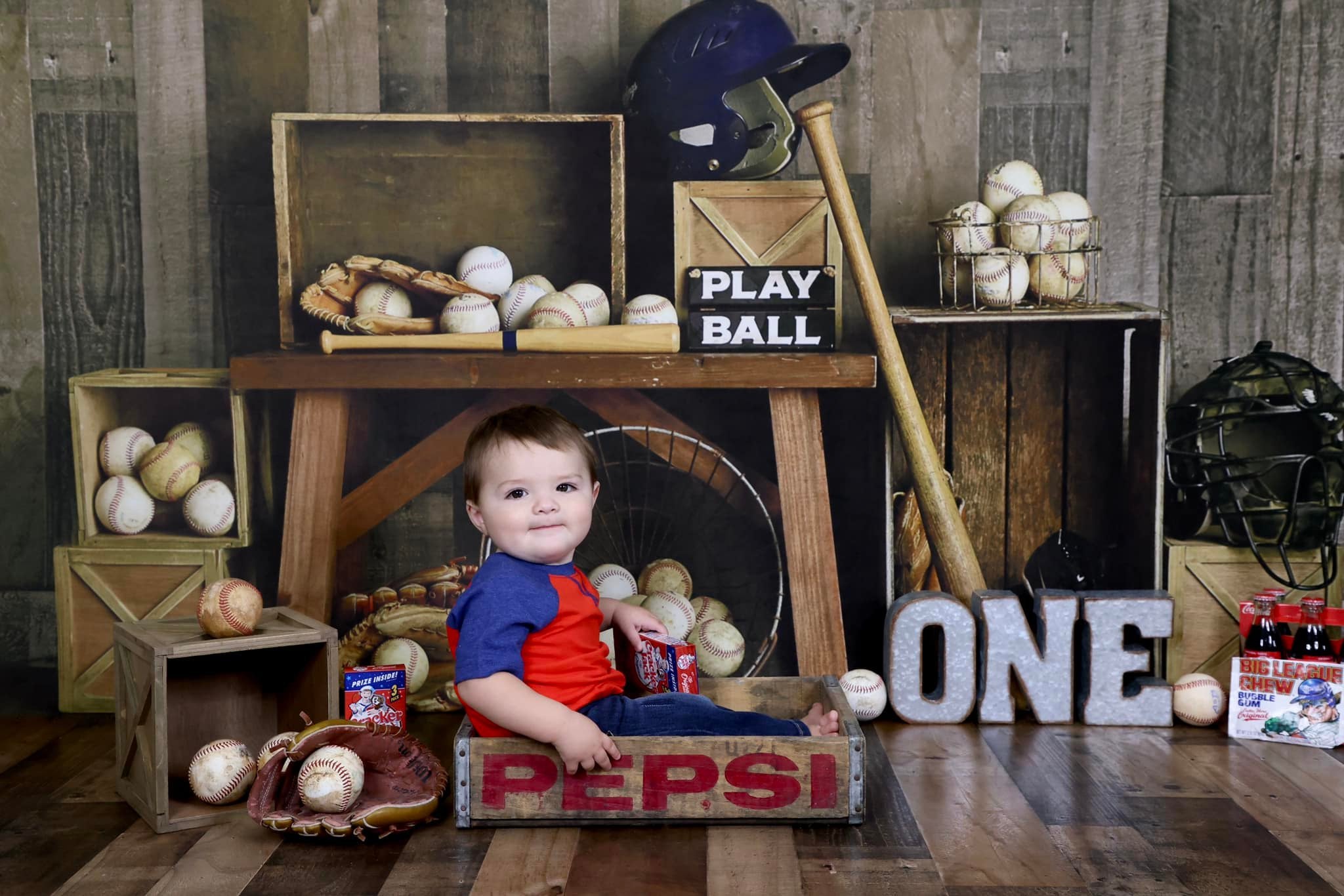 Kate Weinlese Baseball Sport Hintergrund entworfen von Mandy Ringe Photography - Kate Backdrop.de