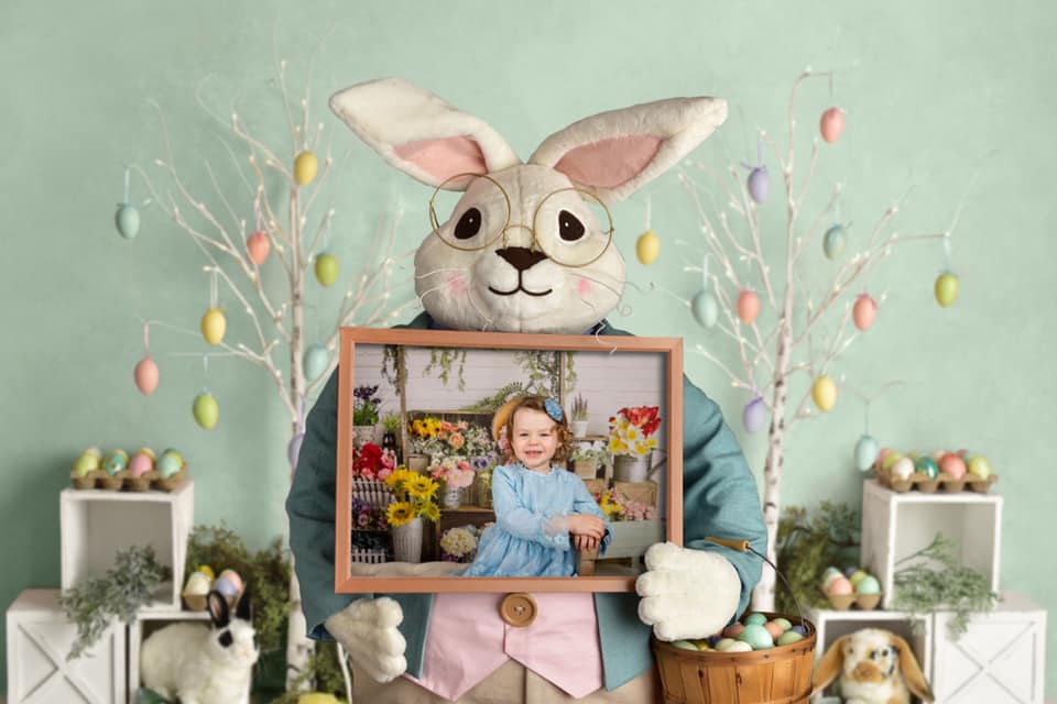 Kate Osterei Bäume Ostern Häschen Frühling Hintergrund Entworfen von Mandy Ringe Photography - Kate Backdrop.de