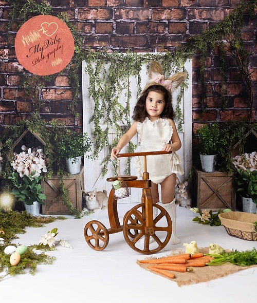 Kate Backstein Garten Hasen Frühling Ostern Hintergrund Entworfen von Megan Leigh Photography - Kate Backdrop.de