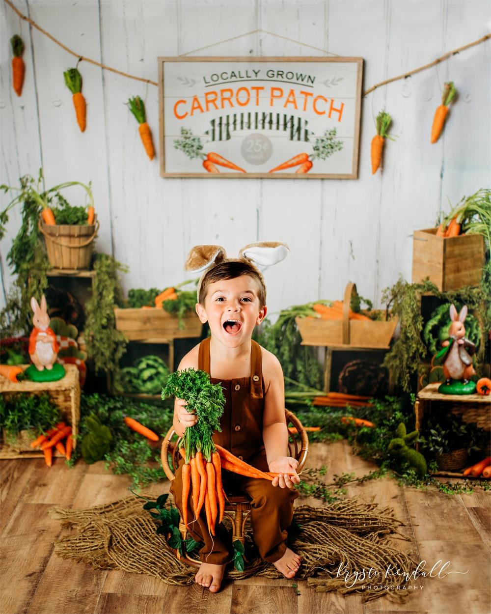 Kate Frühling Karotte Hintergrund Entworfen von Megan Leigh Photography - Kate Backdrop.de