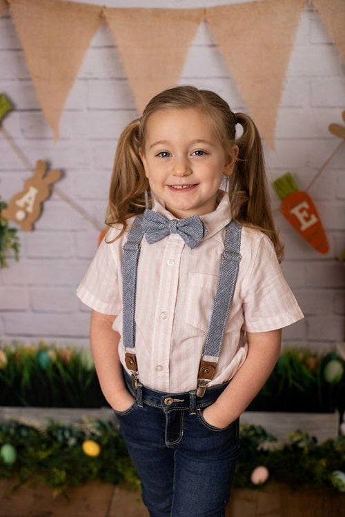 Kate Osterei Ostern Häschen Frühling Palisadenzaun Hintergrund Entworfen von Megan Leigh Photography - Kate Backdrop.de