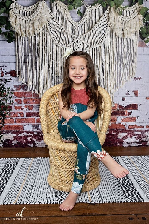 Kate Boho Makramee Wand mit Pflanzen Hintergrund entworfen von Mandy Photography - Kate Backdrop.de