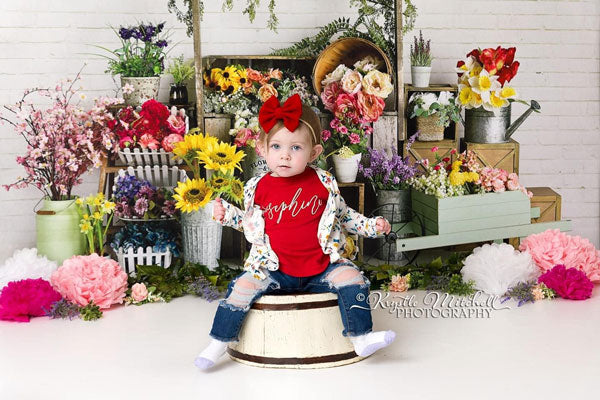 Kate Frühling Blumen Ständer Hintergrund entworfen von Mandy Photography - Kate Backdrop.de