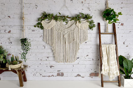 Kate Boho Macrame Schlafzimmerwand Hintergrund Entworfen von Mandy Ringe Photography - Kate Backdrop.de