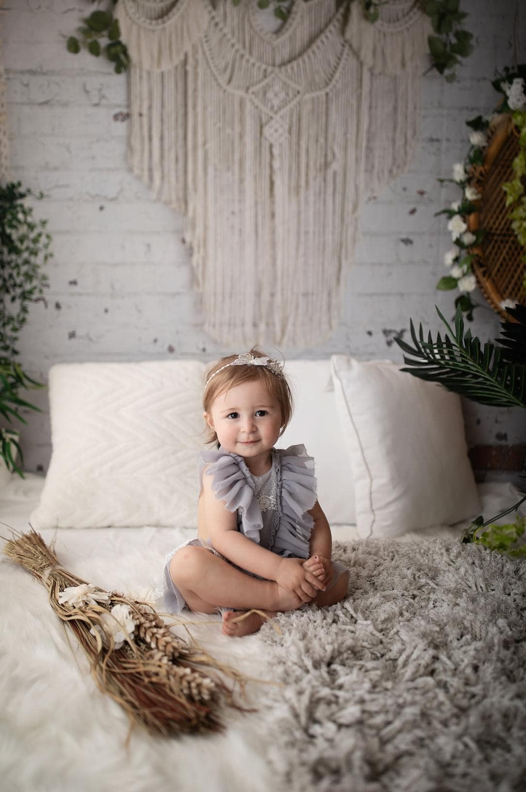 Kate Boho Macrame Schlafzimmerwand Hintergrund Entworfen von Mandy Ringe Photography - Kate Backdrop.de