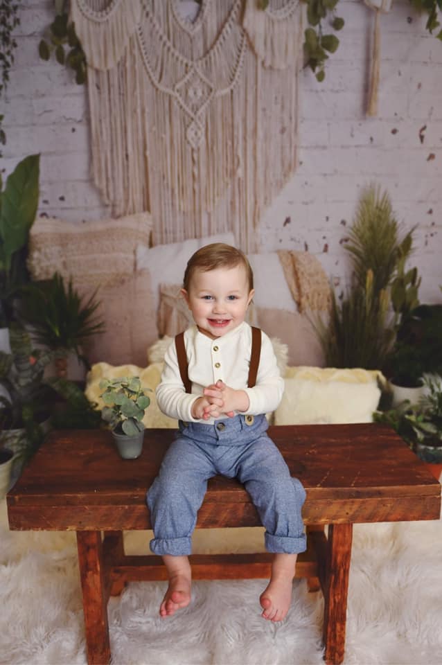 Kate Boho Macrame Bodenkissen mit Pflanzen Hintergrund Entworfen von Mandy Ringe Photography - Kate Backdrop.de