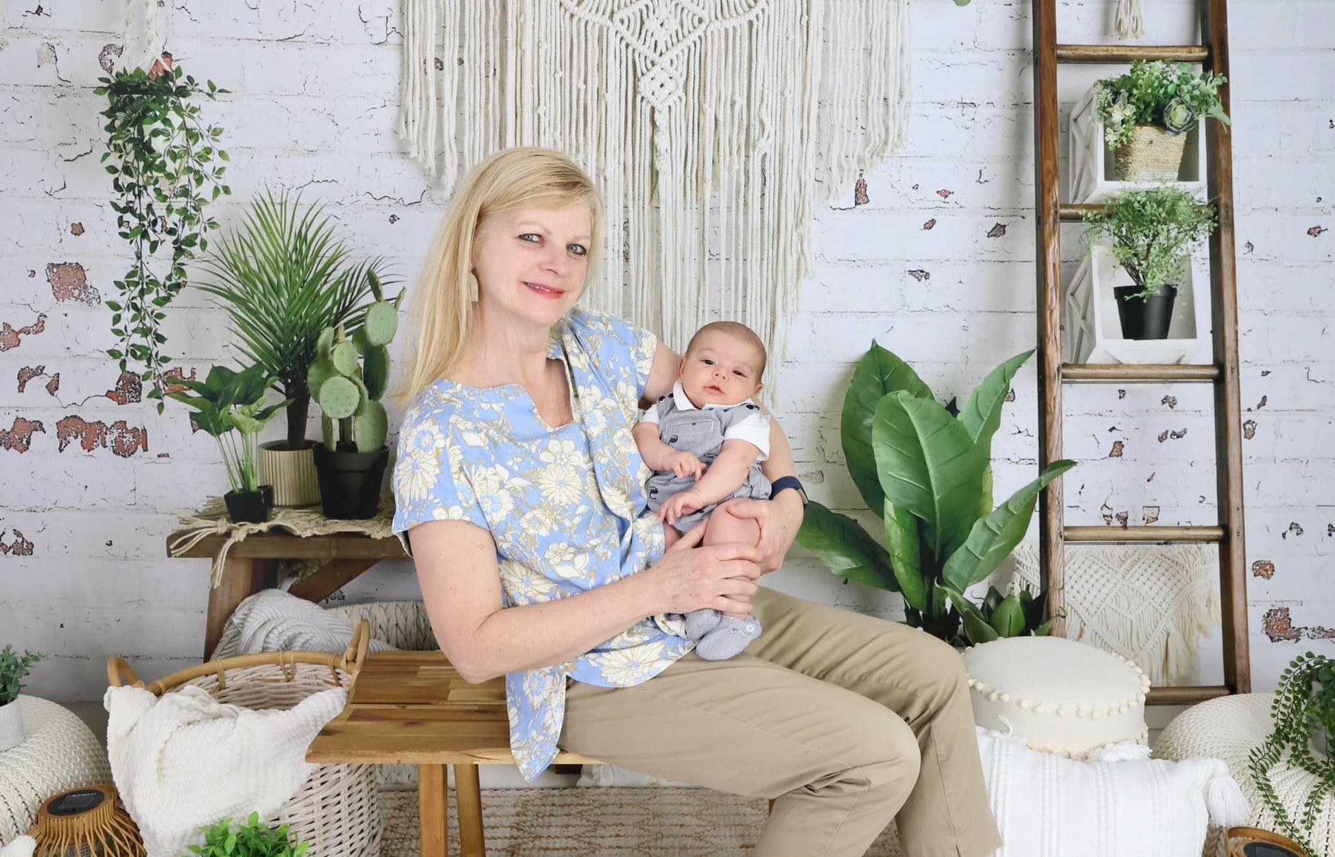 Kate Frühling Boho Macrame Zimmer Hintergrund Entworfen von Mandy Ringe Photography - Kate Backdrop.de