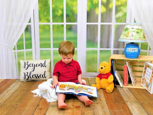 Kate Fenster weißer Vorhang Frühlingshintergrund Entworfen von JS Photography - Kate Backdrop.de