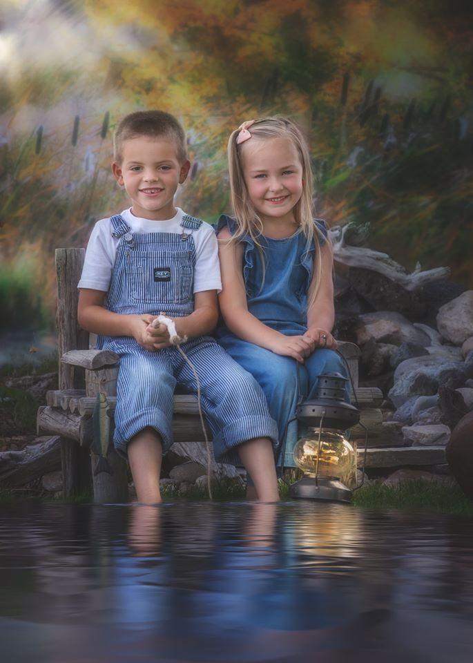 Kate Fine Cattails Hintergrund für die Fotografie Entworfen von Lisa Granden - Kate Backdrop.de