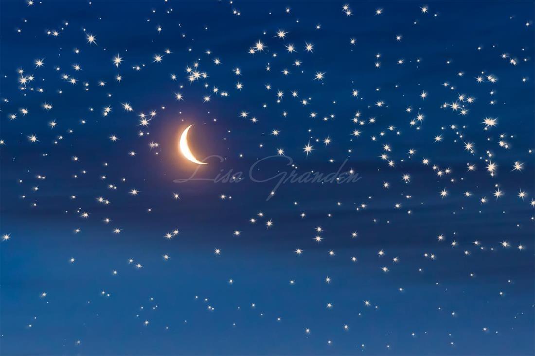 Kate Mond & Sterne Hintergrund für Fotografie Entworfen von Lisa Granden - Kate Backdrop.de