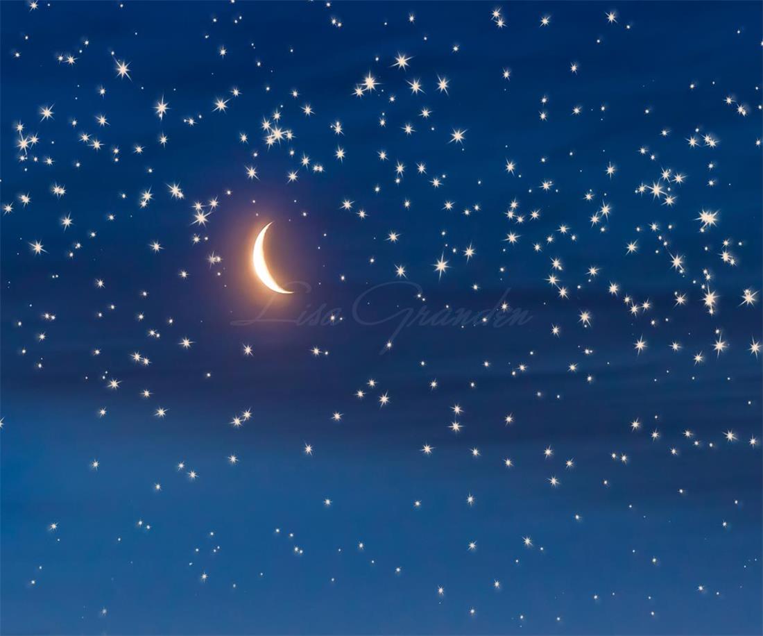 Kate Mond & Sterne Hintergrund für Fotografie Entworfen von Lisa Granden - Kate Backdrop.de