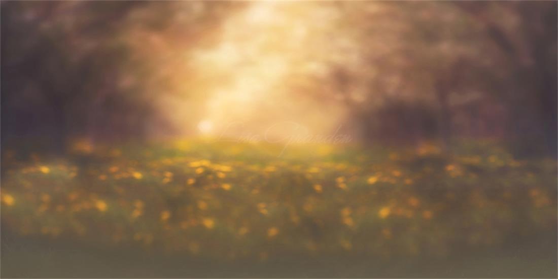 Kate Verschwommener Obstgarten mit gelbem Blumenhintergrund für Fotografie Entworfen von Lisa Granden - Kate Backdrop.de