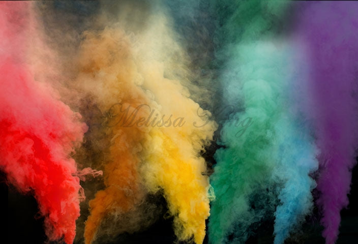 Kate Regenbogen-Rauch-Hintergrund ombre Entworfen von Melissa King - Kate Backdrop.de