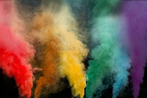 Kate Regenbogen-Rauch-Hintergrund ombre Entworfen von Melissa King - Kate Backdrop.de