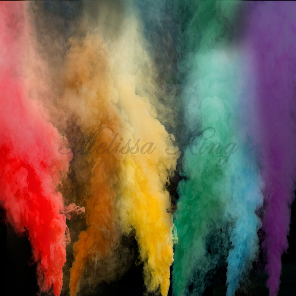Kate Regenbogen-Rauch-Hintergrund ombre Entworfen von Melissa King - Kate Backdrop.de