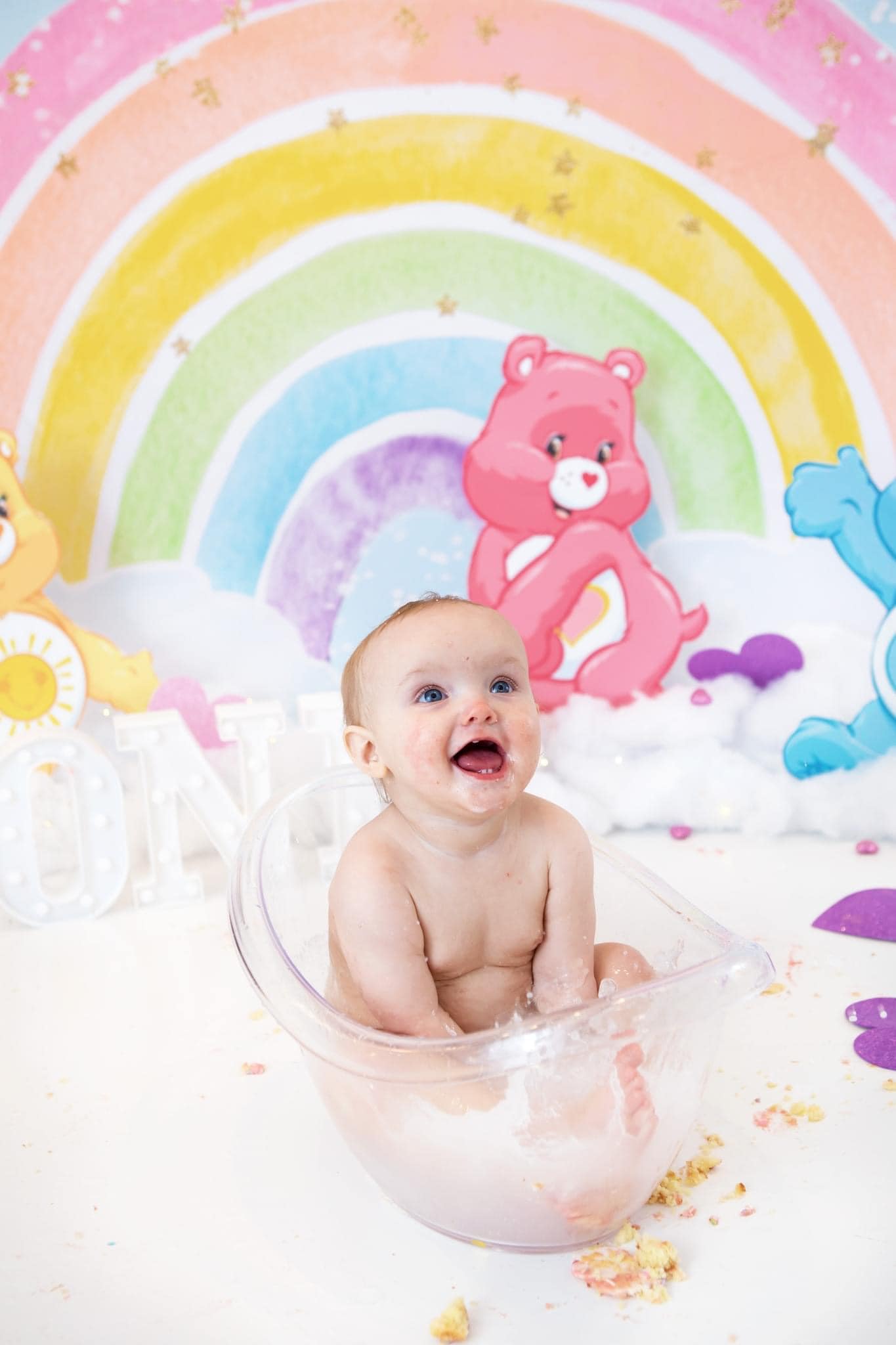 Kate Pastell funkelnder Regenbogenhintergrund von Mandy Ringe Photography