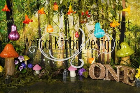 kate Troll Wald Geburtstag Hintergrund Entworfen von Arica Kirby - Kate Backdrop.de