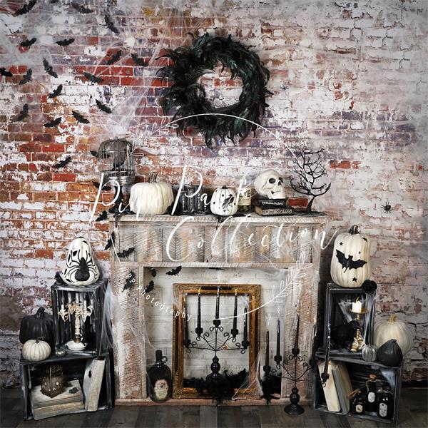Kate Halloween Kamin Hintergrund Entworfen von Arica Kirby - Kate Backdrop.de