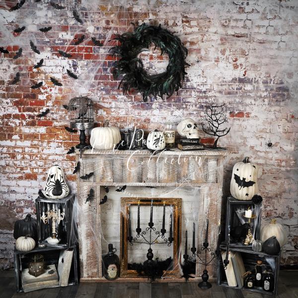 Kate Halloween Kamin Hintergrund Entworfen von Arica Kirby - Kate Backdrop.de
