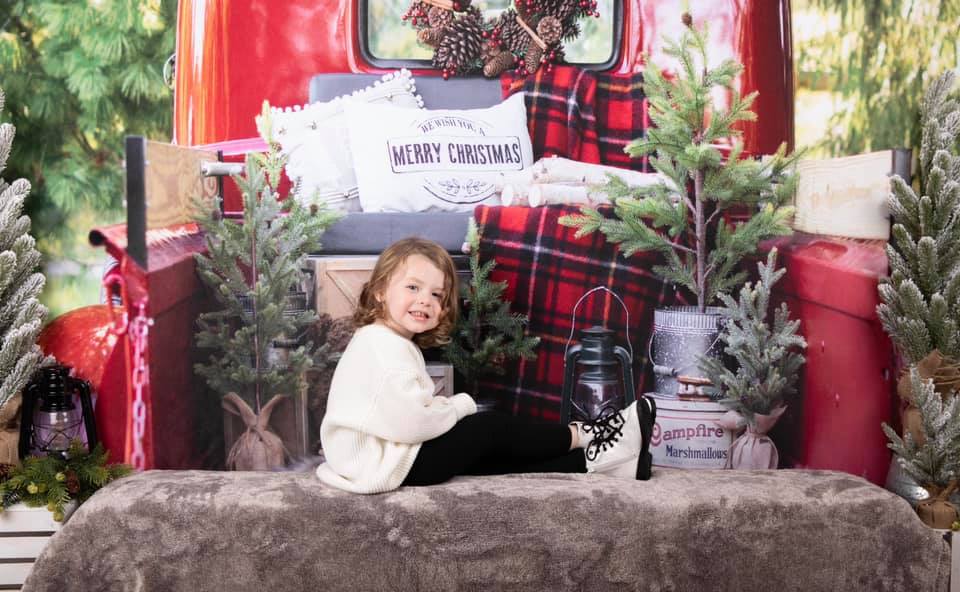 Kate Rot Weihnachten Truck Hintergrund von Mandy Ringe Photography - Kate Backdrop.de