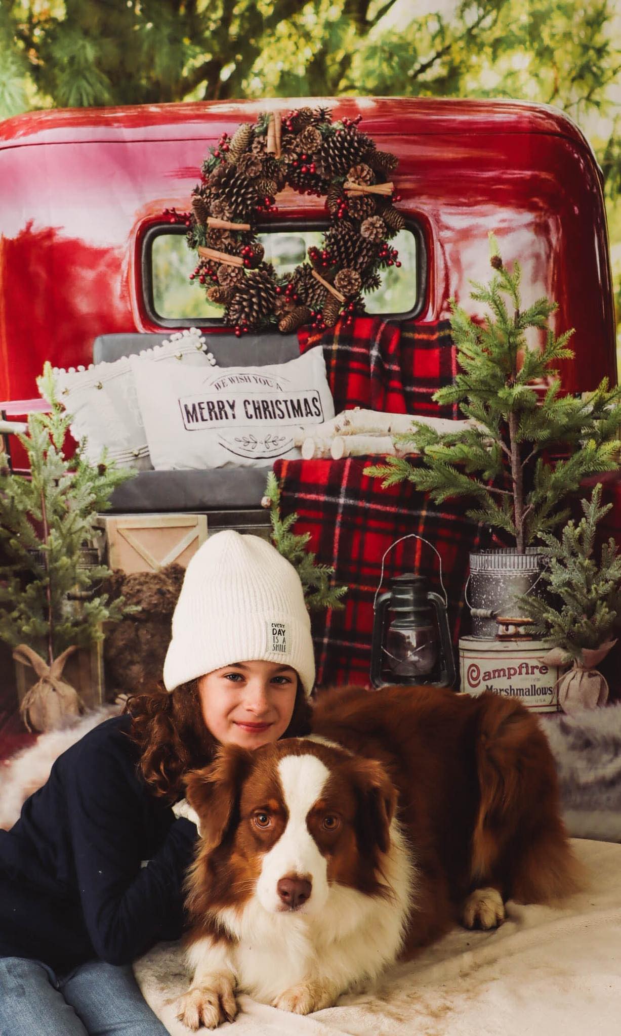 Kate Rot Weihnachten Truck Hintergrund von Mandy Ringe Photography - Kate Backdrop.de