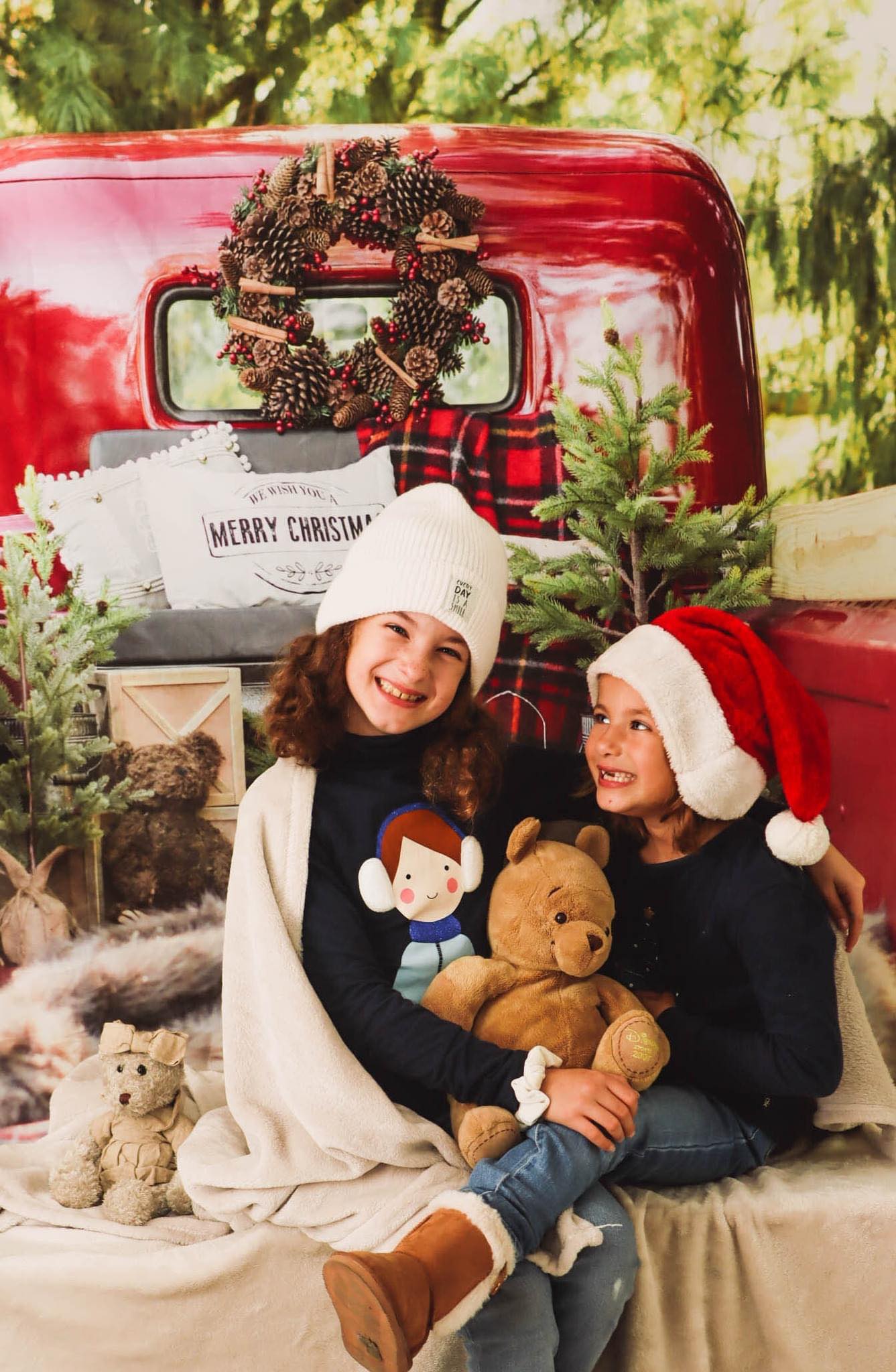Kate Rot Weihnachten Truck Hintergrund von Mandy Ringe Photography - Kate Backdrop.de