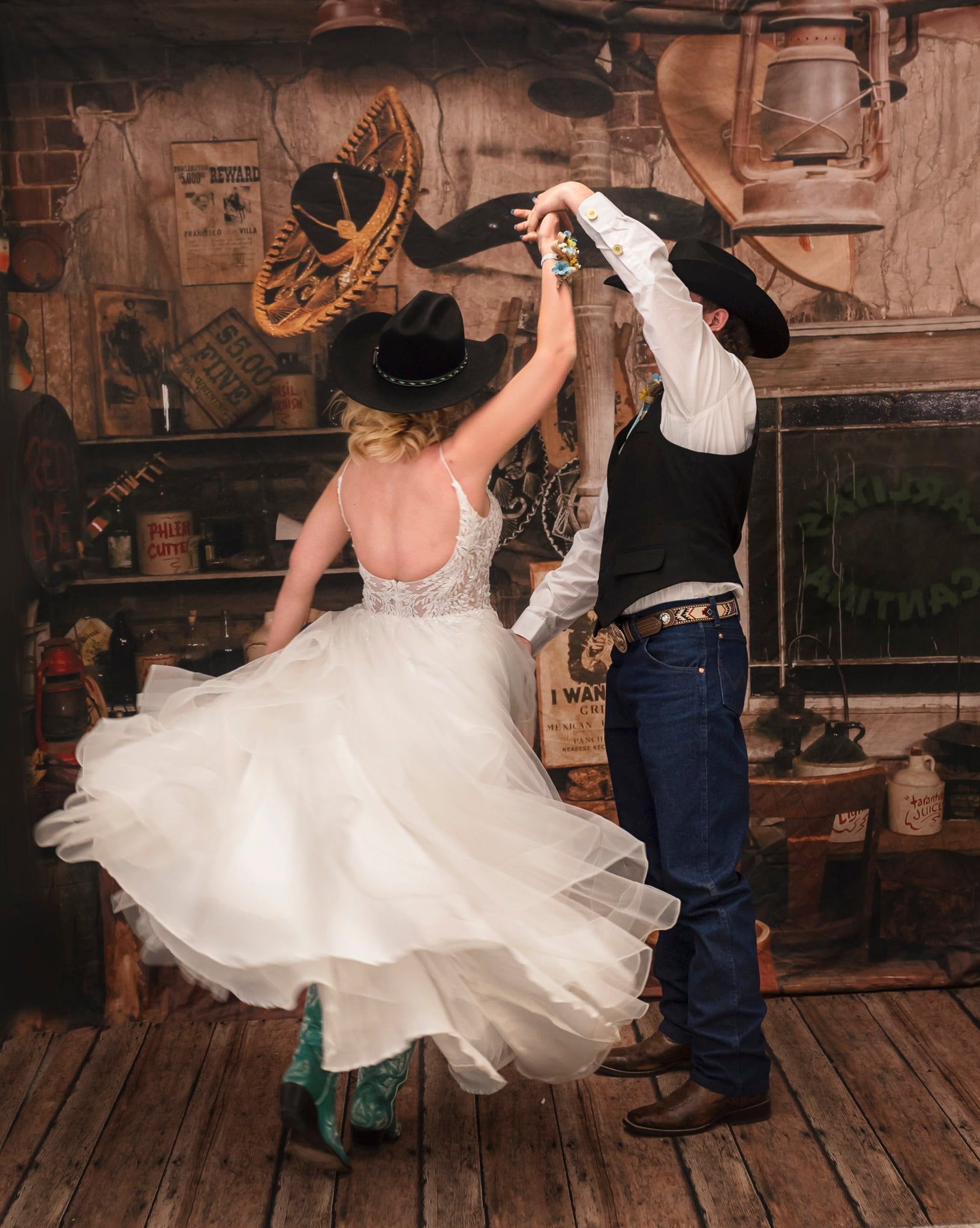 Kate Retro-Western-Cowboy-Hintergrund - Kate Backdrop.de