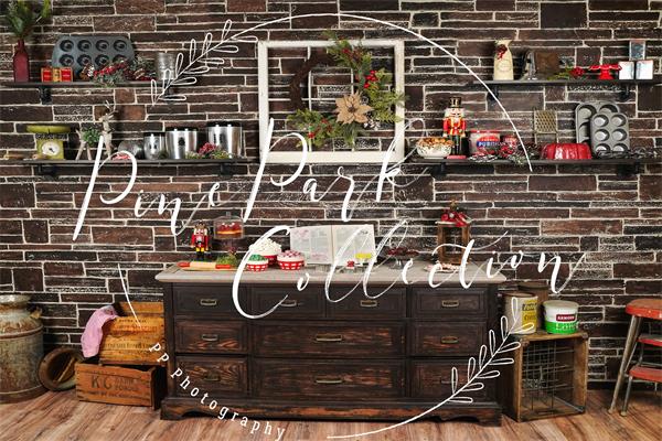 Kate Weihnachten Küchen hintergrund Entworfen von Arica Kirby - Kate Backdrop.de