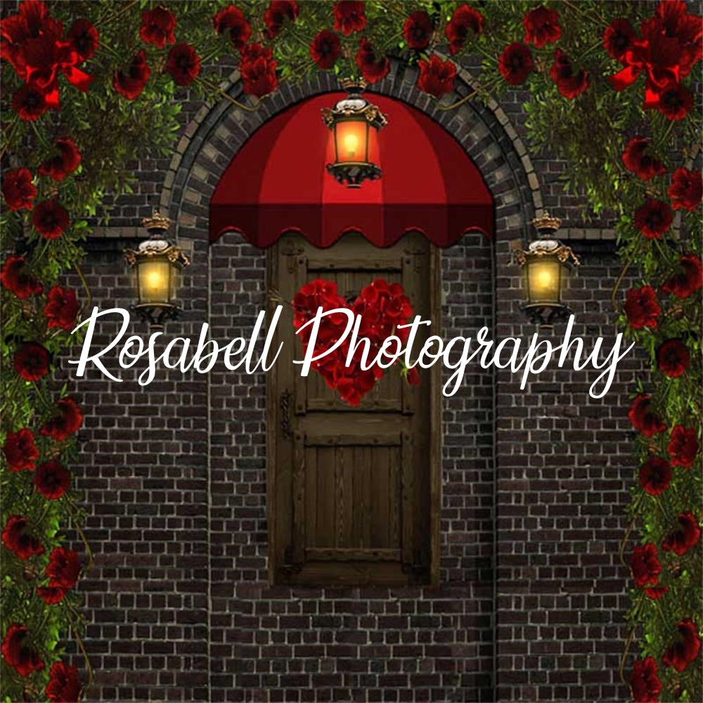 Kate Valentinstag Tür Blumen Hintergrund von Rosabell Photography - Kate Backdrop.de