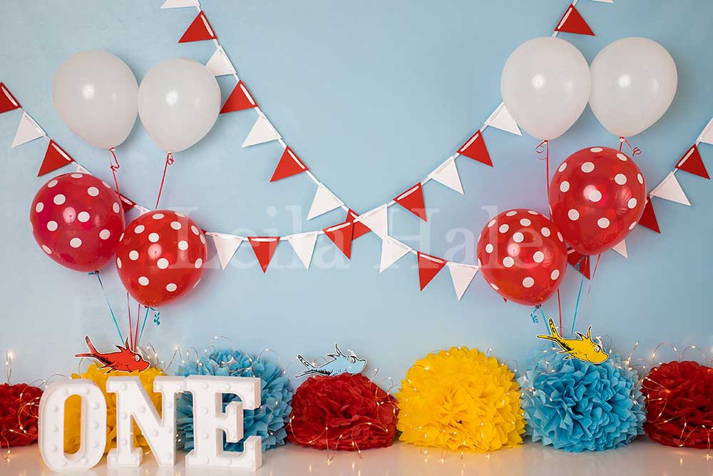 Kate Cake Smash Ein Geburtstag Hintergrund von Leila Hale - Kate Backdrop.de