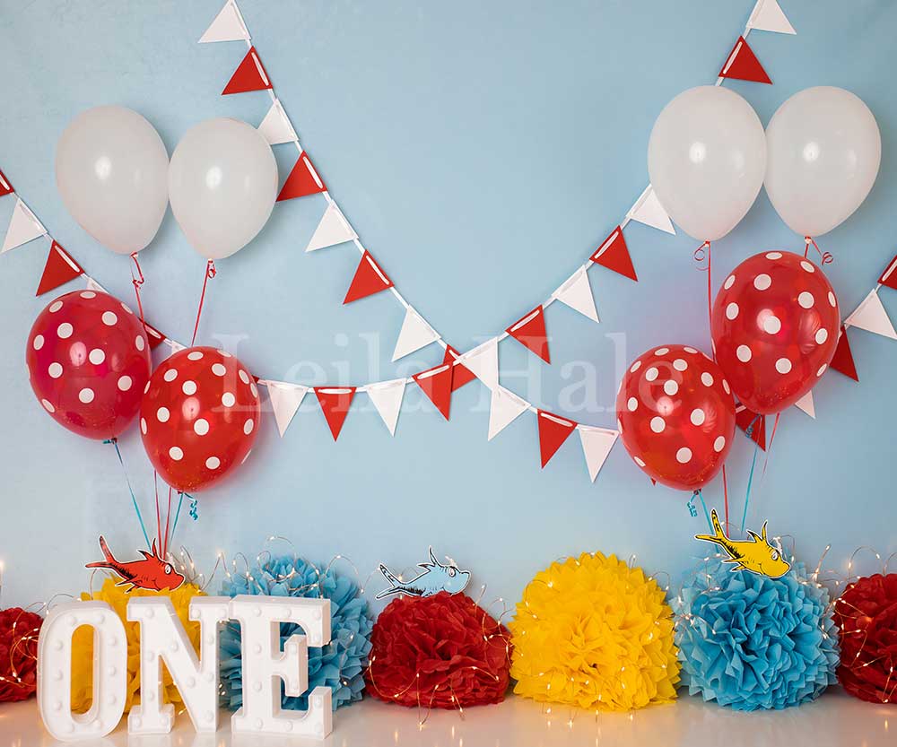 Kate Cake Smash Ein Geburtstag Hintergrund von Leila Hale - Kate Backdrop.de