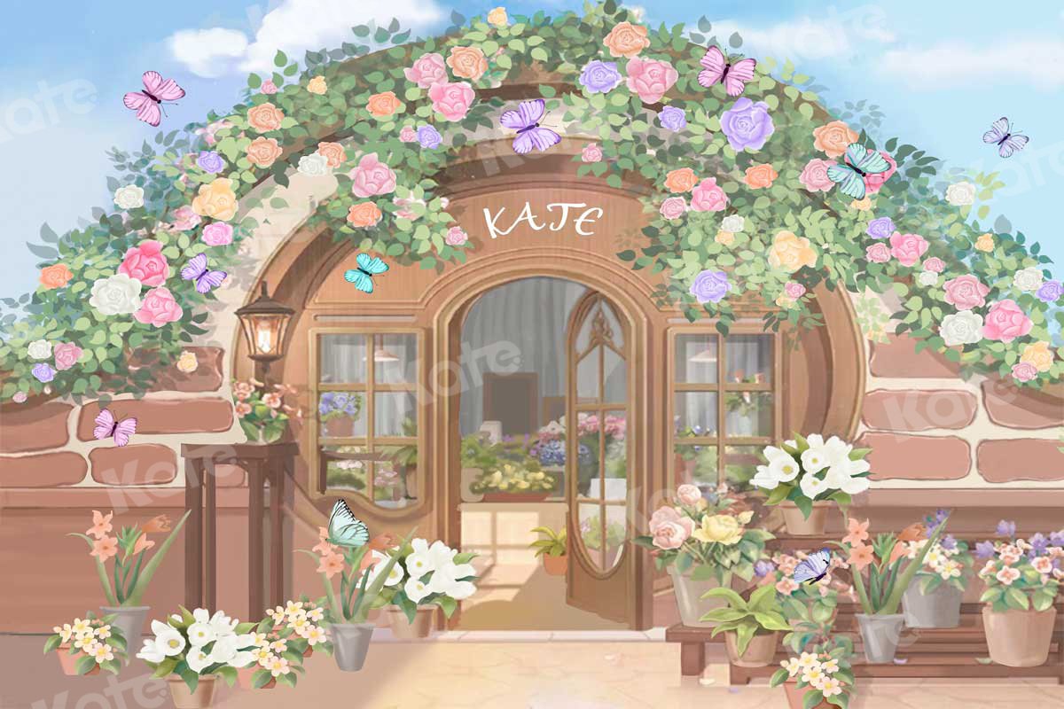 Kate Muttertag Blumen Shop Aquarell Hintergrund von JFCC - Kate Backdrop.de