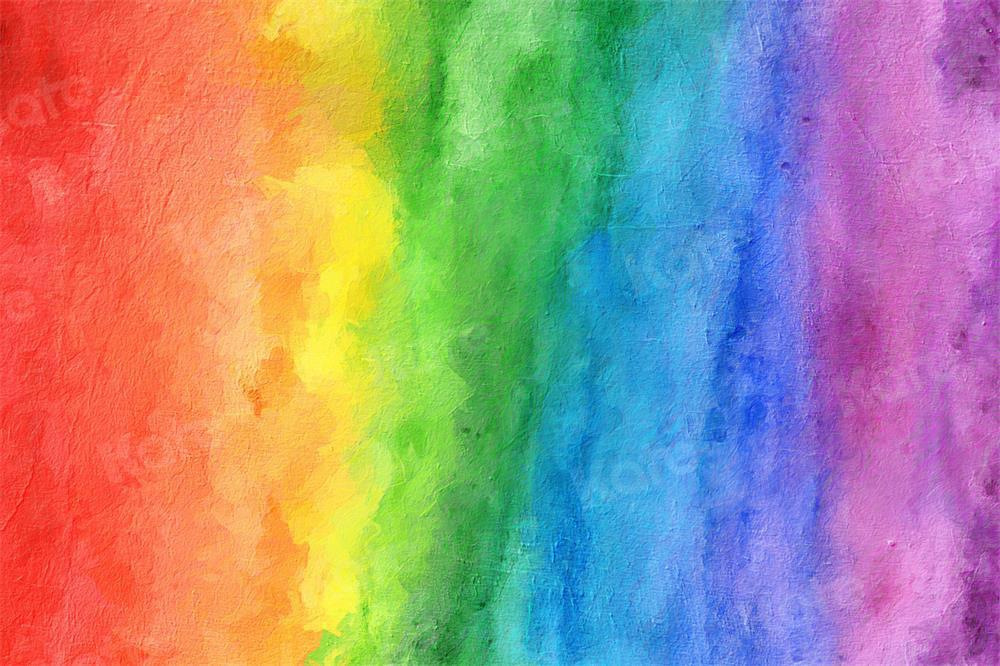 Kate Bunter Regenbogen Geburtstag Cake Smash Hintergrund - Kate Backdrop.de