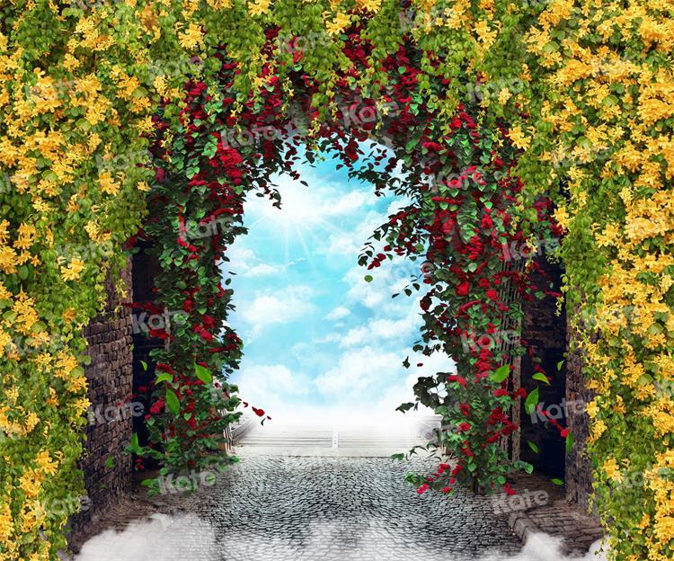 Kate Blumen Wald Landschaft Natur Hochzeit Hintergrund für Fotografie - Kate Backdrop.de