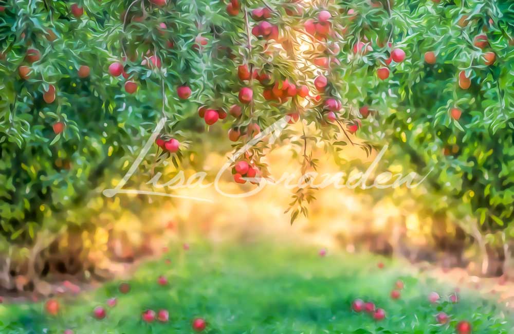 Kate Apfel Garten Sommer Geburtstag Hintergrund für Fotografie von Lisa Granden