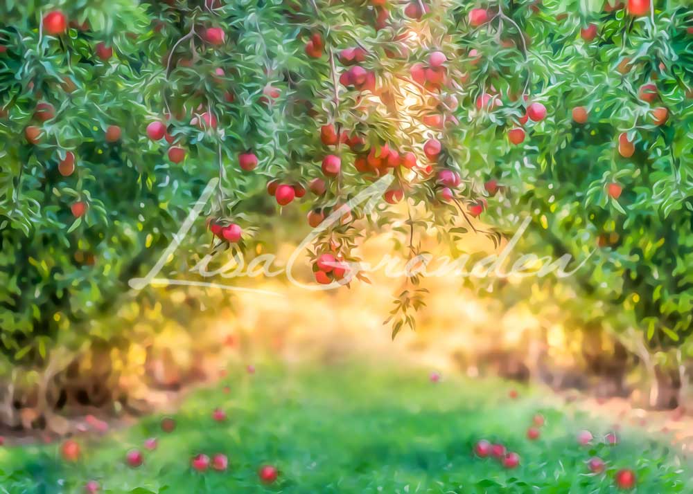Kate Apfel Garten Sommer Geburtstag Hintergrund für Fotografie von Lisa Granden