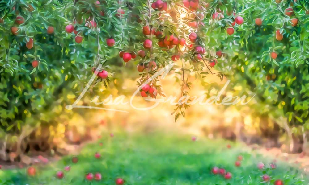 Kate Apfel Garten Sommer Geburtstag Hintergrund für Fotografie von Lisa Granden