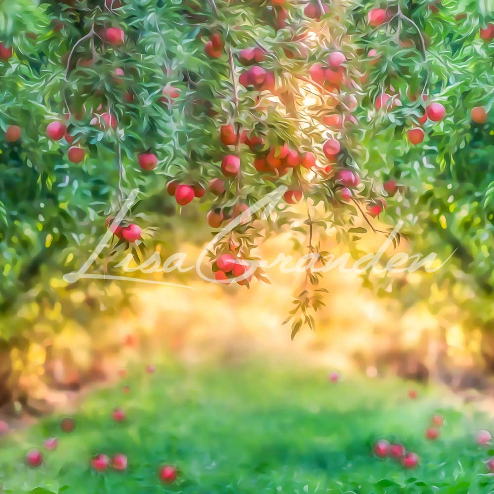 Kate Apfel Garten Sommer Geburtstag Hintergrund für Fotografie von Lisa Granden