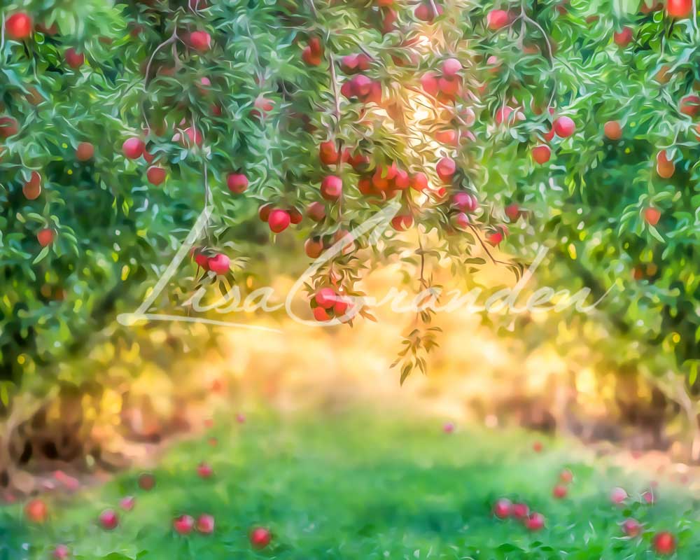 Kate Apfel Garten Sommer Geburtstag Hintergrund für Fotografie von Lisa Granden