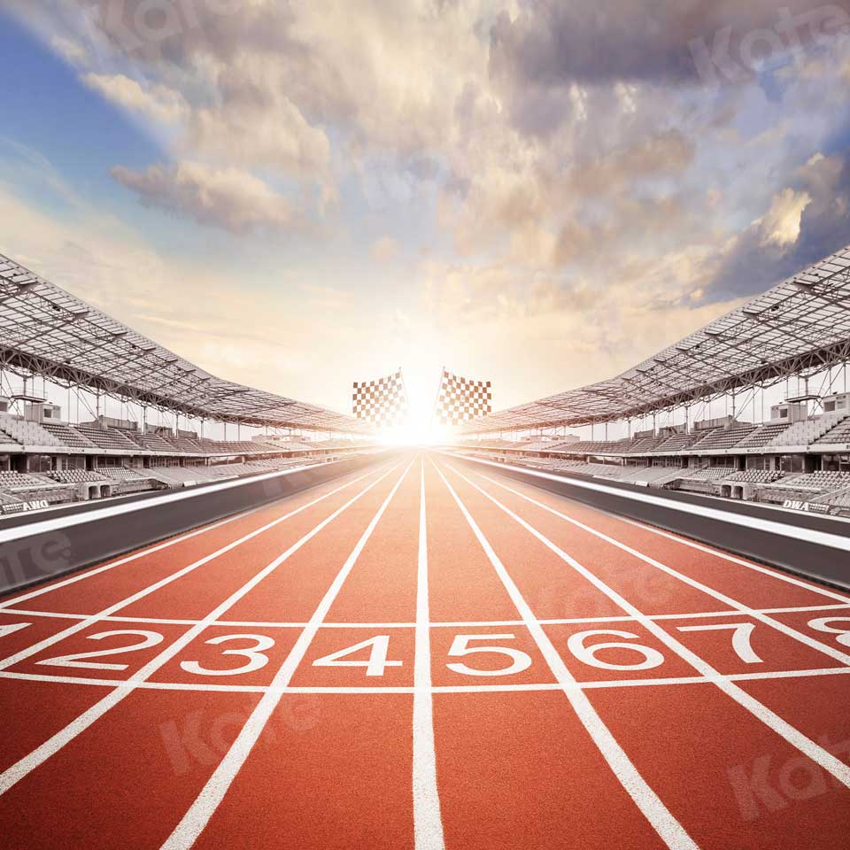 Kate Wettkampf Sportarena Lauf Hintergrund für die Fotografie - Kate Backdrop.de
