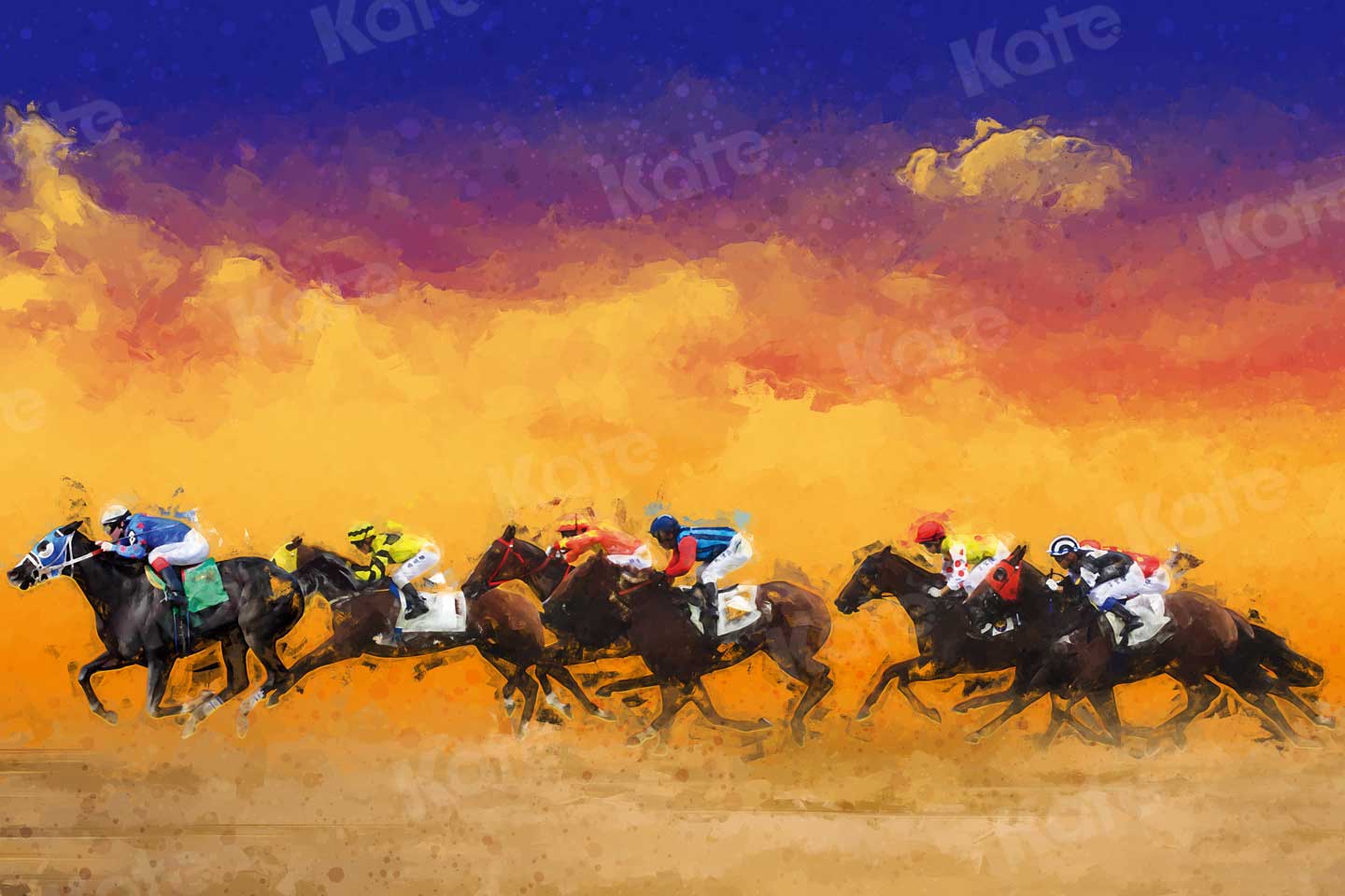 Kate Wettkampf Sport Pferderennen abstrakter Hintergrund für die Fotografie - Kate Backdrop.de