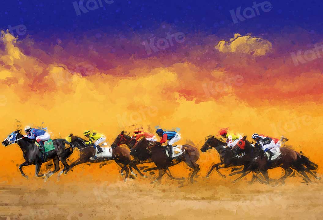 Kate Wettkampf Sport Pferderennen abstrakter Hintergrund für die Fotografie - Kate Backdrop.de