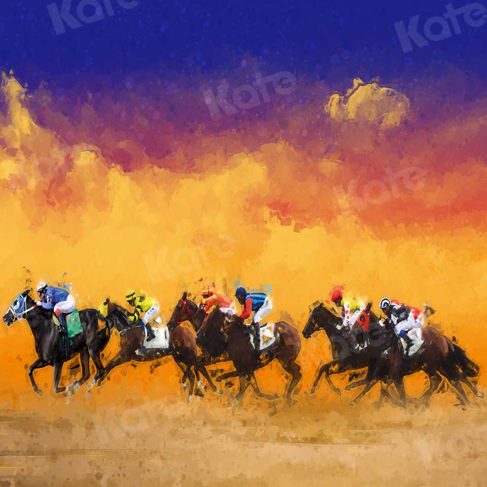 Kate Wettkampf Sport Pferderennen abstrakter Hintergrund für die Fotografie - Kate Backdrop.de