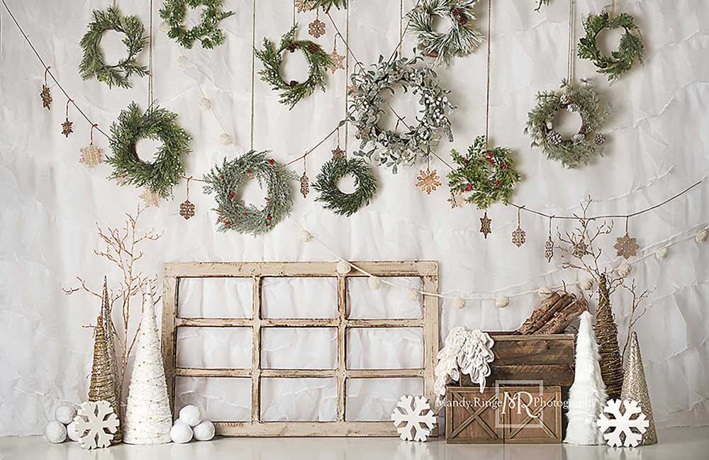 Kate Rustikale Winter Weihnachten Hintergrund von Mandy Ringe Photography